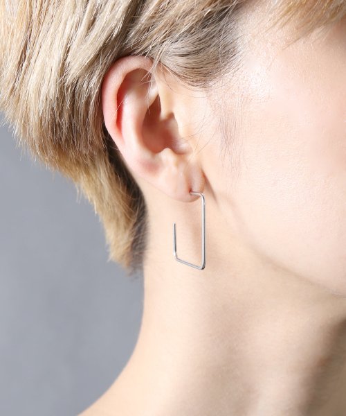 MAISON mou(メゾンムー)/【YArKA/ヤーカ】silver925 simple square pierce/シンプルスクエアピアス シルバー925 /シルバー