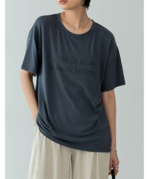 Re:EDIT(リエディ)/接触冷感とろみロゴTシャツ/ブラック