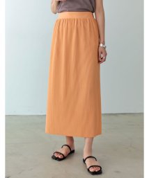 Re:EDIT(リエディ)/[低身長サイズ有]プリーツバックスリットIラインスカート/オレンジ