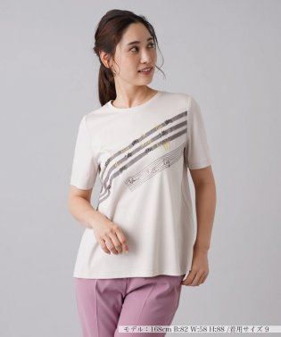 Leilian/ロゴ刺繍Tシャツ/504782660