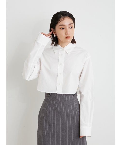 ボタンダウンクロップドシャツ レディースファッション 阪急百貨店公式通販 Hankyu Fashion