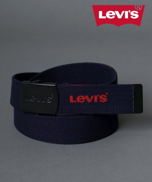 SITRY(SITRY)/★【SITRY】【Levi's】リーバイス ブラックバックル GIベルト / メンズ レディース ベルト ガチャベルト カジュアル/ネイビー