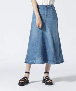 AVIREX/《直営店限定》 REMAKE STRETCH DENIM NAVY SKIRT/ リメイクストレッチデニムスカート/504811877