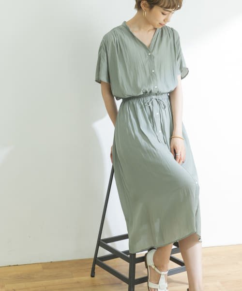 セール 割繊ハーフスリーブドロストワンピース アーバンリサーチ Urban Research Magaseek