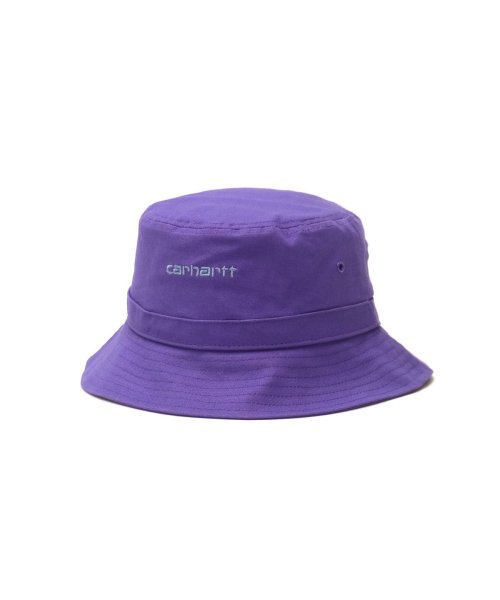 Carhartt WIP(カーハートダブルアイピー)/【日本正規品】カーハート ハット Carhartt WIP SCRIPT BUCKET HAT スクリプトバケットハット コットン ロゴ 刺繍 I029937/パープル