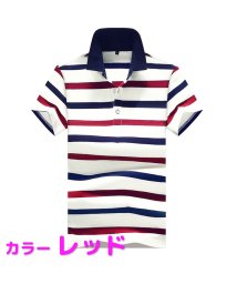 MOWMOW FASHION/ポロシャツ メンズ 半袖 ゴルフウェア POLO ボーダー 鹿の子 綿 夏物 春物 涼しい スポーツ イケおじ 襟付き 父の日 プレゼント/504813305