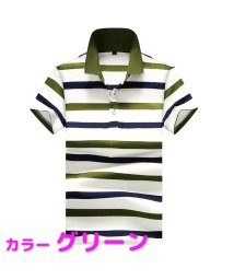 MOWMOW FASHION/ポロシャツ メンズ 半袖 ゴルフウェア POLO ボーダー 鹿の子 綿 夏物 春物 涼しい スポーツ イケおじ 襟付き 父の日 プレゼント/504813305