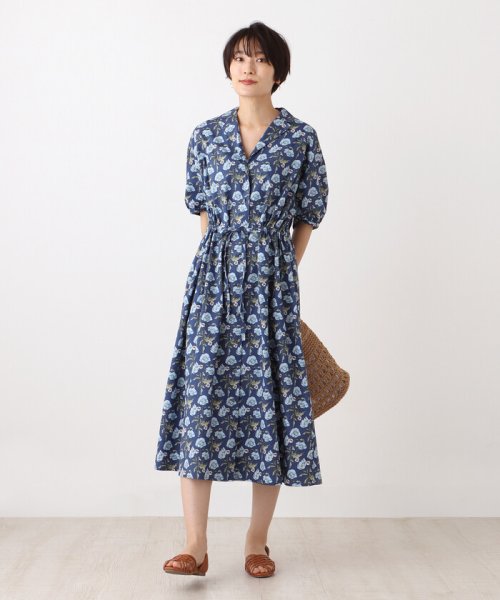 セール 開襟ワンピース リバティプリント アフタヌーンティー リビング Afternoon Tea Living Magaseek