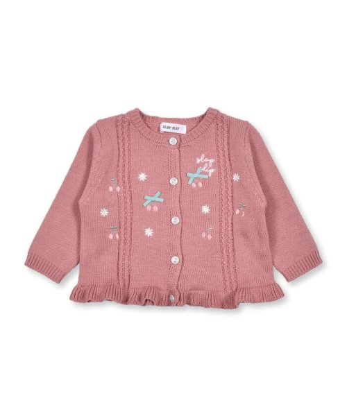 チェリー 花 くるま はたらくくるま 刺繍 コットン ニット カーディガン ベビ スラップスリップベビー Slap Slip Baby Magaseek