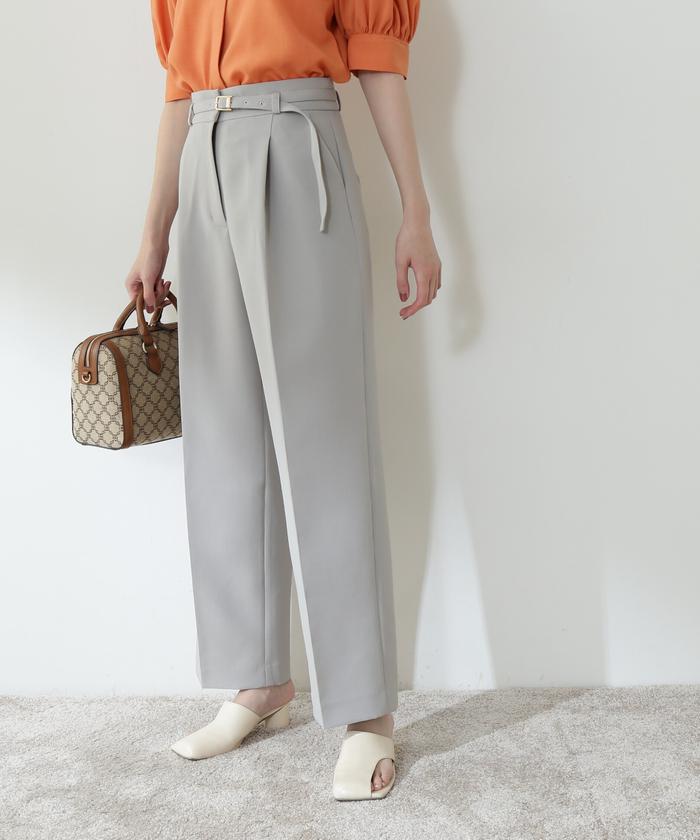 TRベルト付ワイドパンツ《S Size Line》(504813741) | エヌ