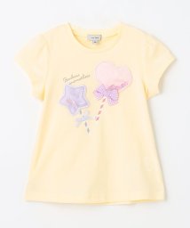 anyFAM（KIDS）(エニファム（キッズ）)/接触冷感しゃらしゃらビーズTシャツ/イエロー×キャンディー