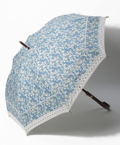 POLO RALPH LAUREN(umbrella)(ポロラルフローレン（傘）)/晴雨兼用日傘 ”フローラル トーションレース”/サックスブルー