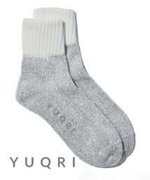 YUQRI(YUQRI)/柔らかな履き心地◎【YUQRI / ユクリ】comfy pile double rib 2 panel 「 抗菌防臭・消臭・制菌」リブ ソックス 靴下 日本製 /グレー2