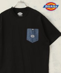 ALWAYS GOOD TIME NEW BASIC STORE(オールウェイグッドタイムニューベーシックストア)/【DICKIES/ディッキーズ】布帛ポケット切替クルーネックTシャツ/ネイビー