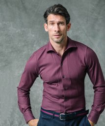 MICHEL KLEIN HOMME(ミッシェルクランオム)/【2022年モデル】《日本製》ジュエリーストレッチシャツ/パープル（65）