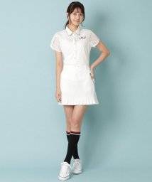 Samantha GOLF(サマンサゴルフ)/裾プリーツスカート/ホワイト