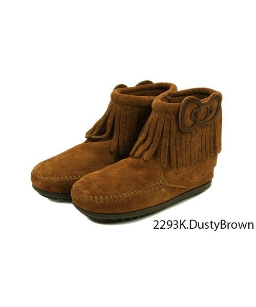 BACKYARD FAMILY(バックヤードファミリー)/m229k ミネトンカ MINNETONKA Children's Kitty Fringe Boot/ブラウン