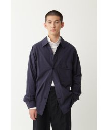 MHL.(エムエイチエル)/UNEVEN COTTON WOOL CHECK/NAVY