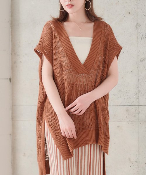 トップス 綿アクリルランダムメッシュベスト 26 グローウィングリッチ Growingrich Magaseek トップス 綿アクリルランダムメッシュベスト 26 グローウィングリッチ Growingrich Magaseek
