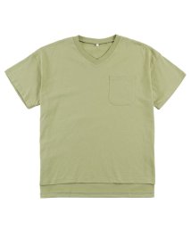 Spiritoso/ポケット付き Vネック Tシャツ/504819428