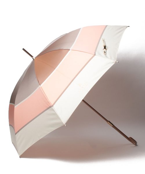 LANVIN Collection(umbrella)(ランバンコレクション（傘）)/LANVIN COLLECTION（ランバンコレクション） 傘【先染めツイル】/ピーチ