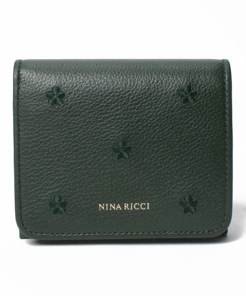NINA RICCI(ニナリッチ（ウォレット）)/二つ折りコンパクト財布【タマラパース】/ダークグリーン