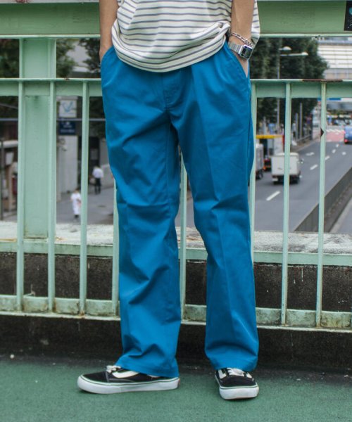 GLOSTER(GLOSTER)/【Dickies/ディッキーズ】T/C ツイルイージーパンツ ワイドチノ チノパン ルーズフィット/ブルー