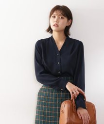 N Natural Beauty Basic(エヌナチュラルビューティベーシック)/ガルーダドビーシャツ/ネイビー