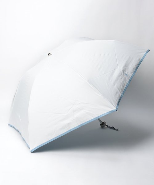 POLO RALPH LAUREN(umbrella)(ポロラルフローレン（傘）)/晴雨兼用折りたたみ日傘 ”ワンポイント バックボーダー”/ペールスカイ