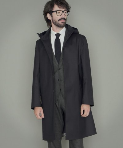 【MACKINTOSH】【DUNKELD HOOD】ゴム引きウールフーデッドコー