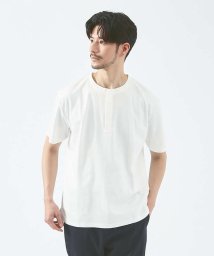 ABAHOUSE(ABAHOUSE)/【スーピマコットン】比翼 ヘンリーネック Tシャツ/ホワイト