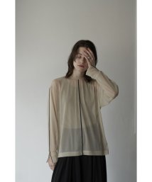CLANE(クラネ)/LINE SHEER L/S TOPS/IVORY