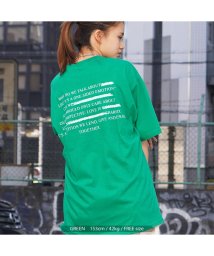 1111clothing/レタリング ビッグtシャツ メンズ オーバーサイズ tシャツ レディース 綿100% ビッグシルエット トップス 半袖 カットソー バックプリント プリントtシ/504822432