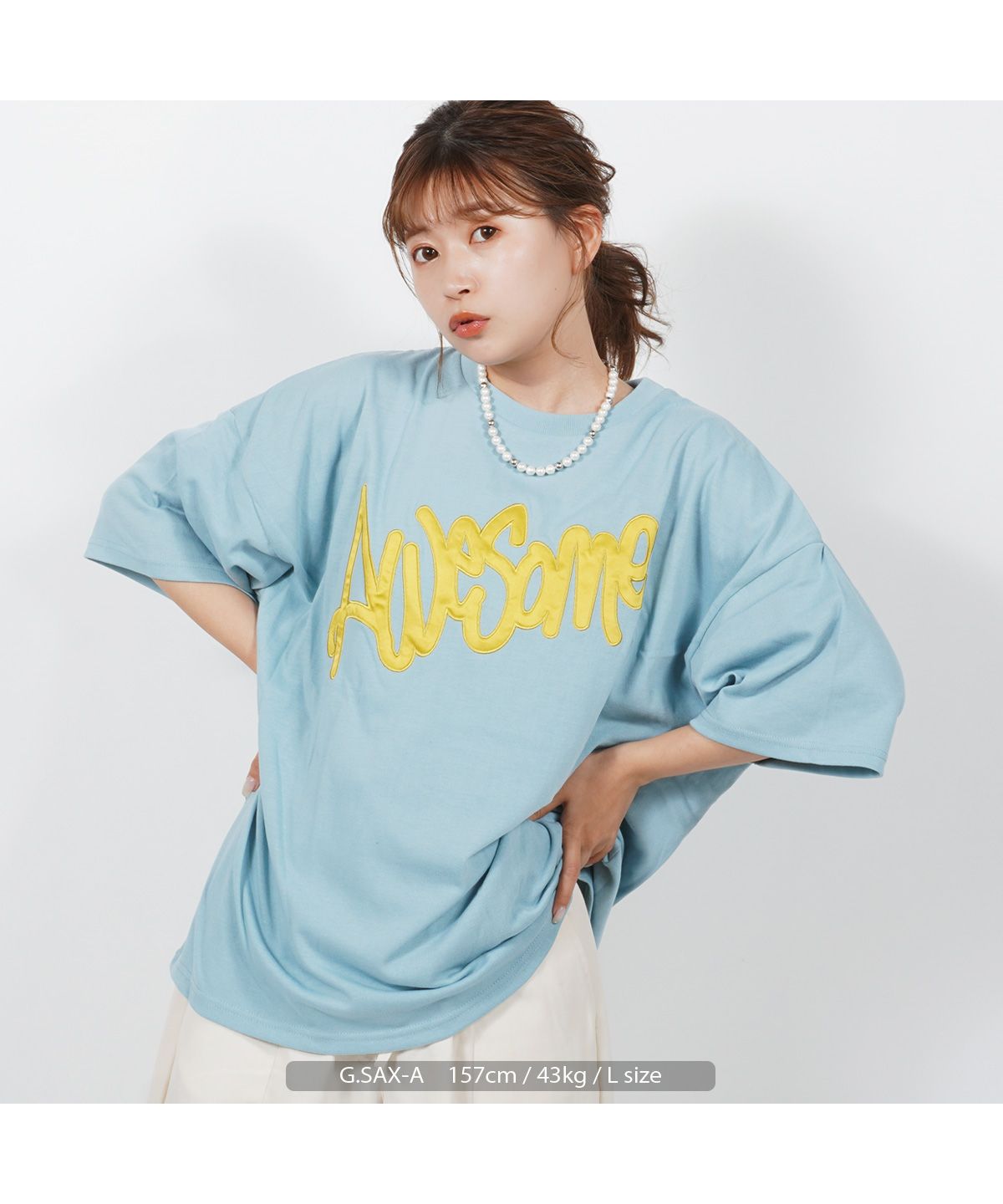 グラフィティ 刺繍 tシャツ メンズ オーバーサイズ レディース ビッグtシャツ ビッグシルエット トップス 半袖 カットソー ロゴtシャツ ロゴt  アップリケ