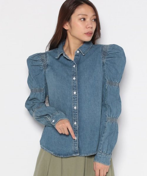 LEVI’S OUTLET(リーバイスアウトレット)/ZUMA CINCHED SLV BLOUSE FREAKY FRIDAY/インディゴブルー