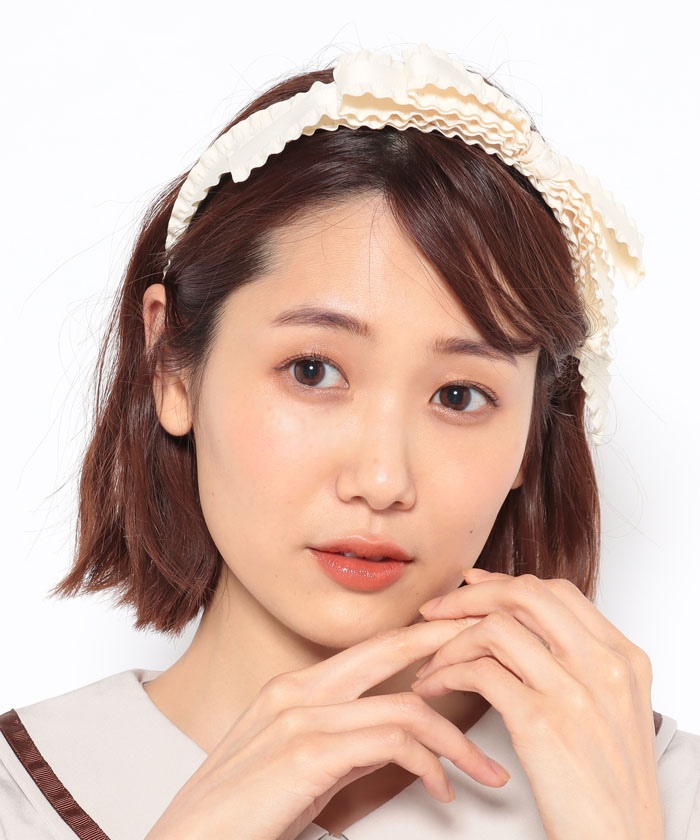 【セール】フリルリボンカチューシャ(504814041) アクシーズファム(axes femme) MAGASEEK