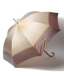 Aquascutum(アクアスキュータム)/アクアスキュータム　雨傘 ジャガード バイカラー柄 　長傘/キャメル