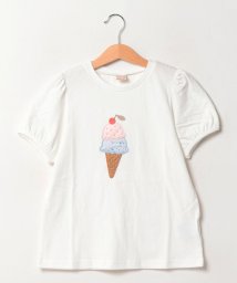 petit main(プティマイン)/【涼感】アイスモチーフTシャツ/オフホワイト