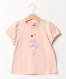 petit main(プティマイン)/【涼感】アイスモチーフTシャツ/ライトピンク