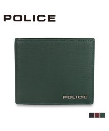POLICE(ポリス)/ポリス POLICE 財布 二つ折り メンズ ボックス型小銭入れ トレント TRENTO ブラック ワイン レッド グリーン 黒 PA－70601/グリーン