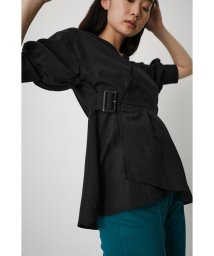 AZUL by moussy(アズールバイマウジー)/SIDE BELT CACHE－COEUR BLOUSE/BLK