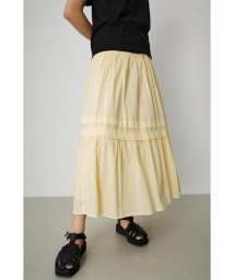 AZUL by moussy(アズールバイマウジー)/COTTON TIERED SKIRT/L/YEL1