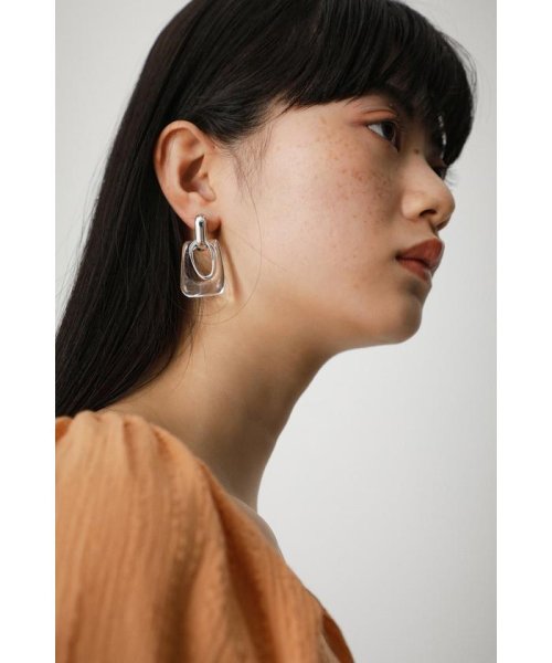 AZUL by moussy(アズールバイマウジー)/SQUARE CLEAR EARRINGS/CLR