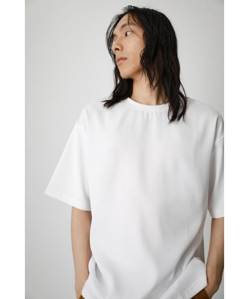 AZUL by moussy(アズールバイマウジー)/DIFFERENT MATERIAL DOCKING TEE/WHT