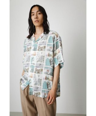AZUL by moussy/OCEAN SURF PHOTO SHIRT/504824723
