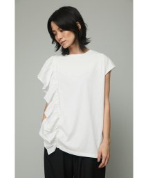 HeRIN.CYE(ヘリンドットサイ)/Frill asymmetry Tee/WHT