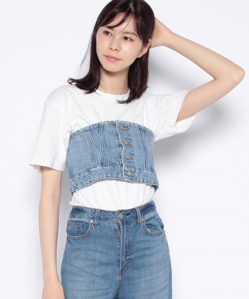 LEVI’S OUTLET(リーバイスアウトレット)/PRIDE DENIM CORSET OUT AND LOUD CORSET/ライトインディゴブルー