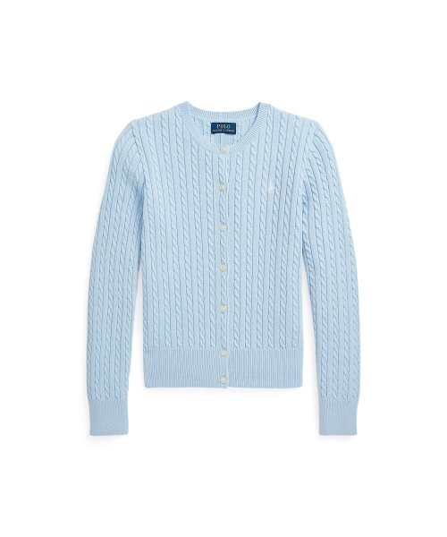 (ガールズ 7才～16才)ミニケーブル コットン カーディガン 