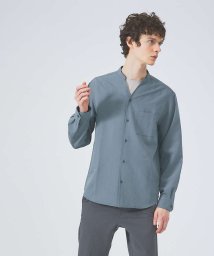 ABAHOUSE(ABAHOUSE)/【定番】ストレッチ ノーカラー Vネック シャツ/ブルー系その他1