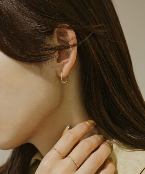 URBAN RESEARCH(アーバンリサーチ)/METIER　Midi Oval Clicker Hoops/GOLD